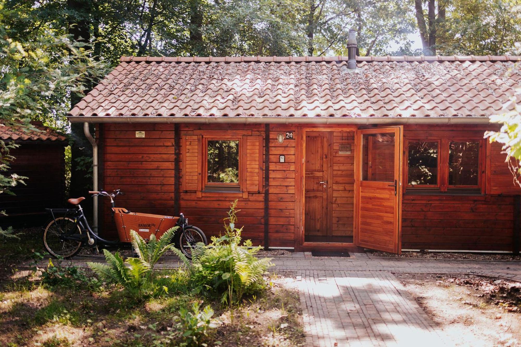Sfeervolle Blokhut Met Fijne Buitenruimte @ Veluwe Epe Exteriér fotografie